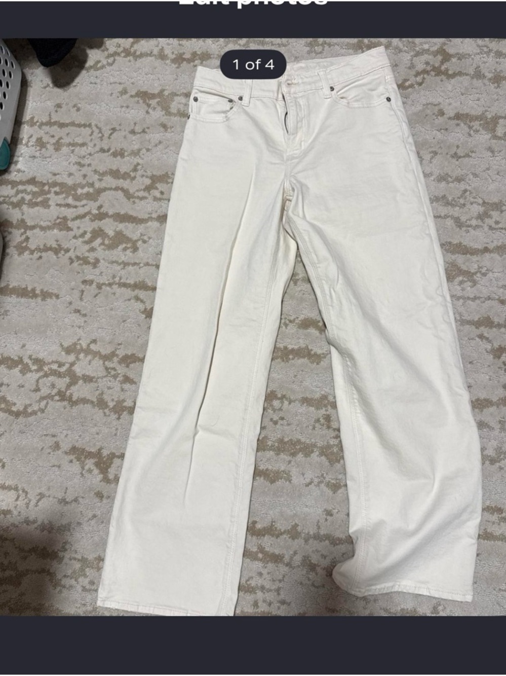 American Eagle Outfitters Cream Stretch Jeans